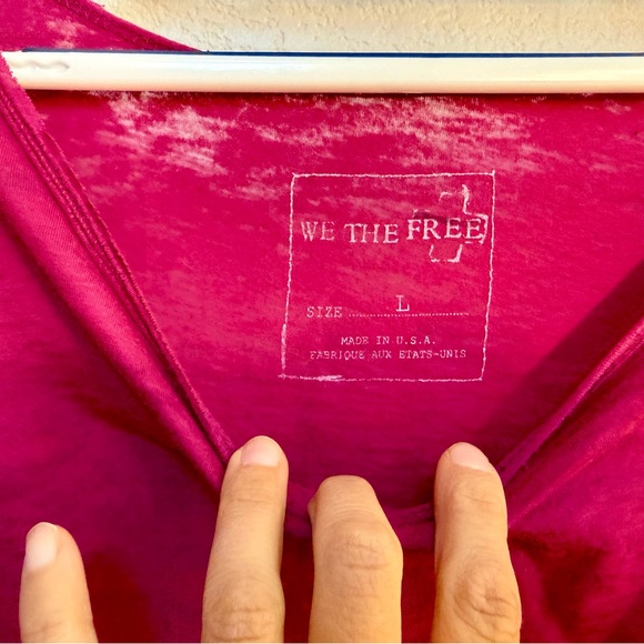 We The Free Pink Lace Trim Top - Picture 3 of 5